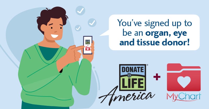 My Chart Plus Donate Life